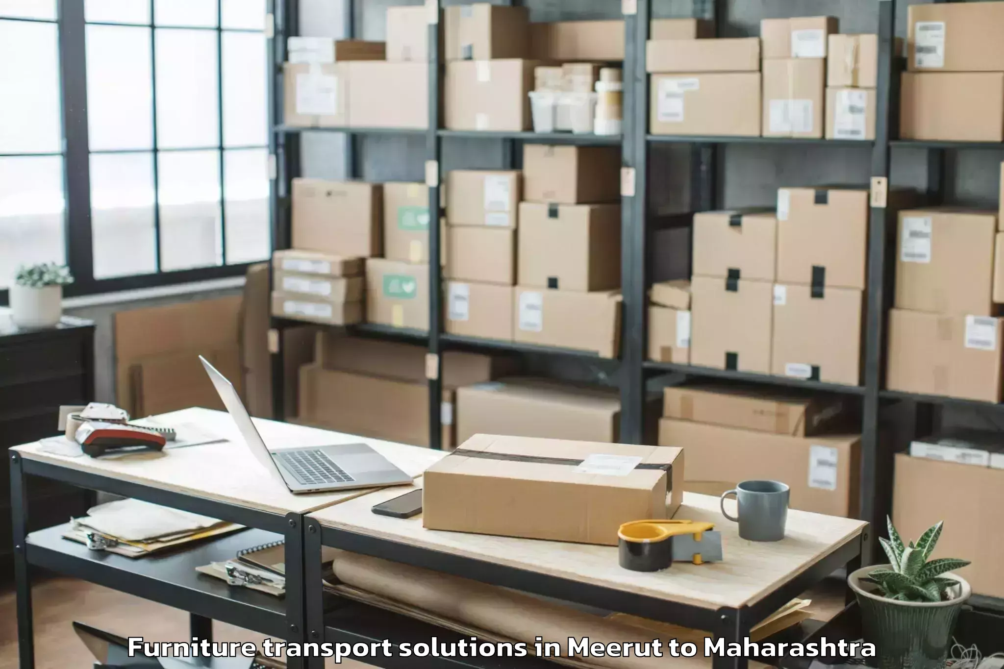 Book Meerut to Sholapur Furniture Transport Solutions Online